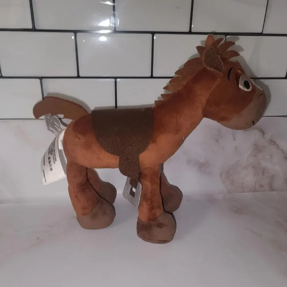 Disney Parks Bullseye Reddish Brown Race Horse Toy Story Plush Silver Stirrups - Picture 6 of 8